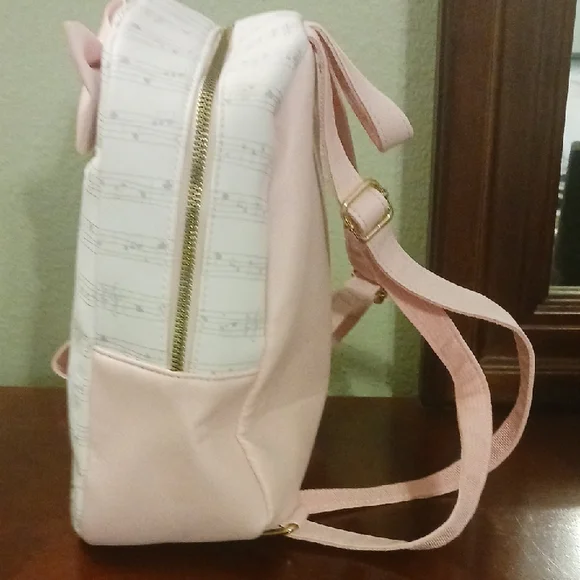 Disney Aristocats Marie Music Notes and Pink Bow Backpack NWOT - Picture 5 of 8